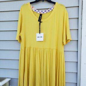 Women's Sunflower Yellow Kahlo Dress - size XL